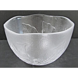 Kosta Boda 1970s Party Series Leaf Bowl, Designed by Ann and Göran Wärff